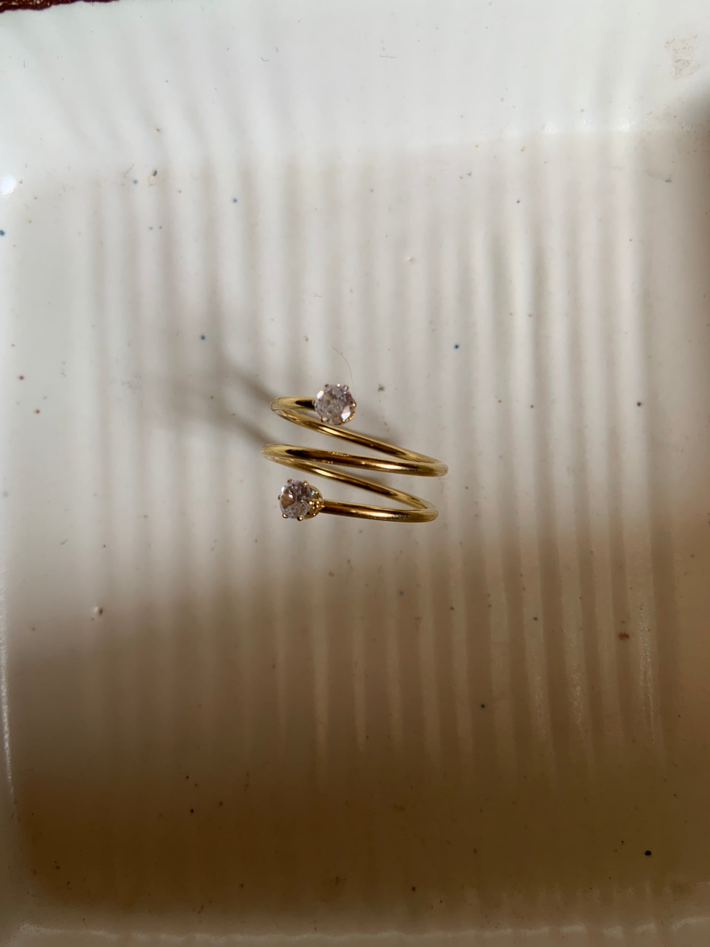 Spiral Rings With Dual Crystal