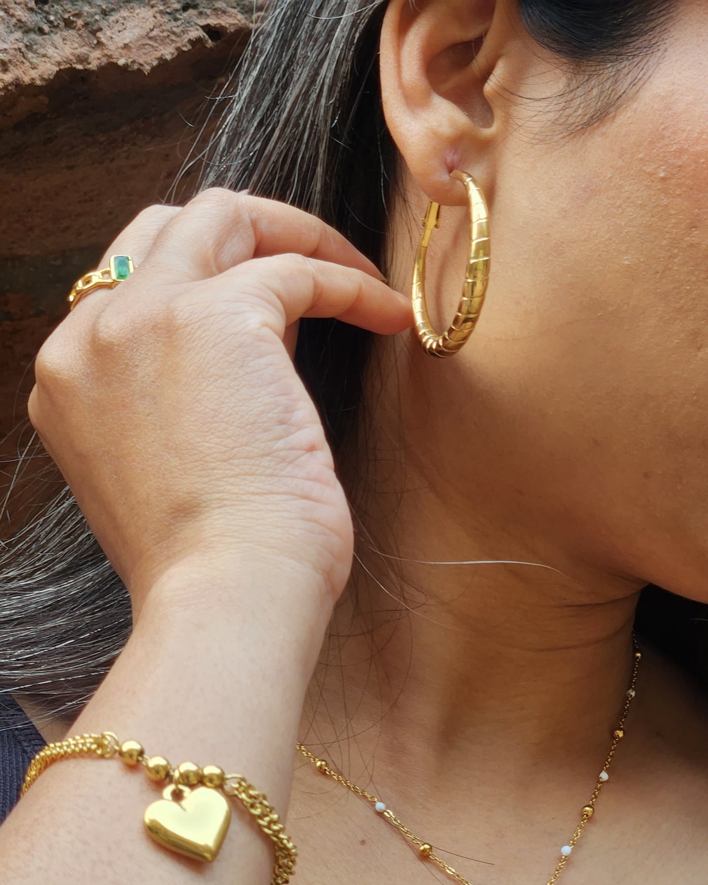 Boss Girl Golden Hoops