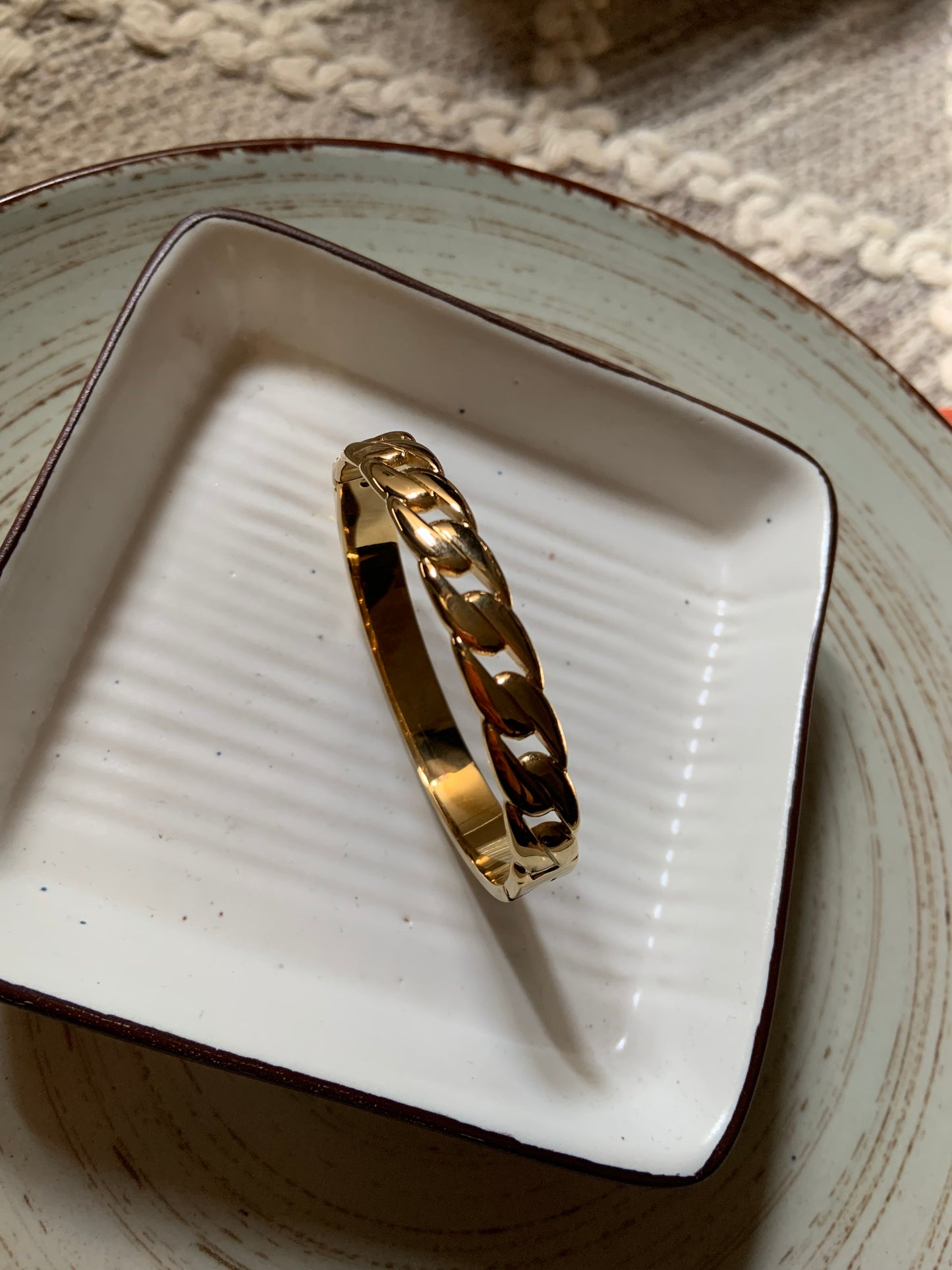 Chain Knotted Cuff Bracelet