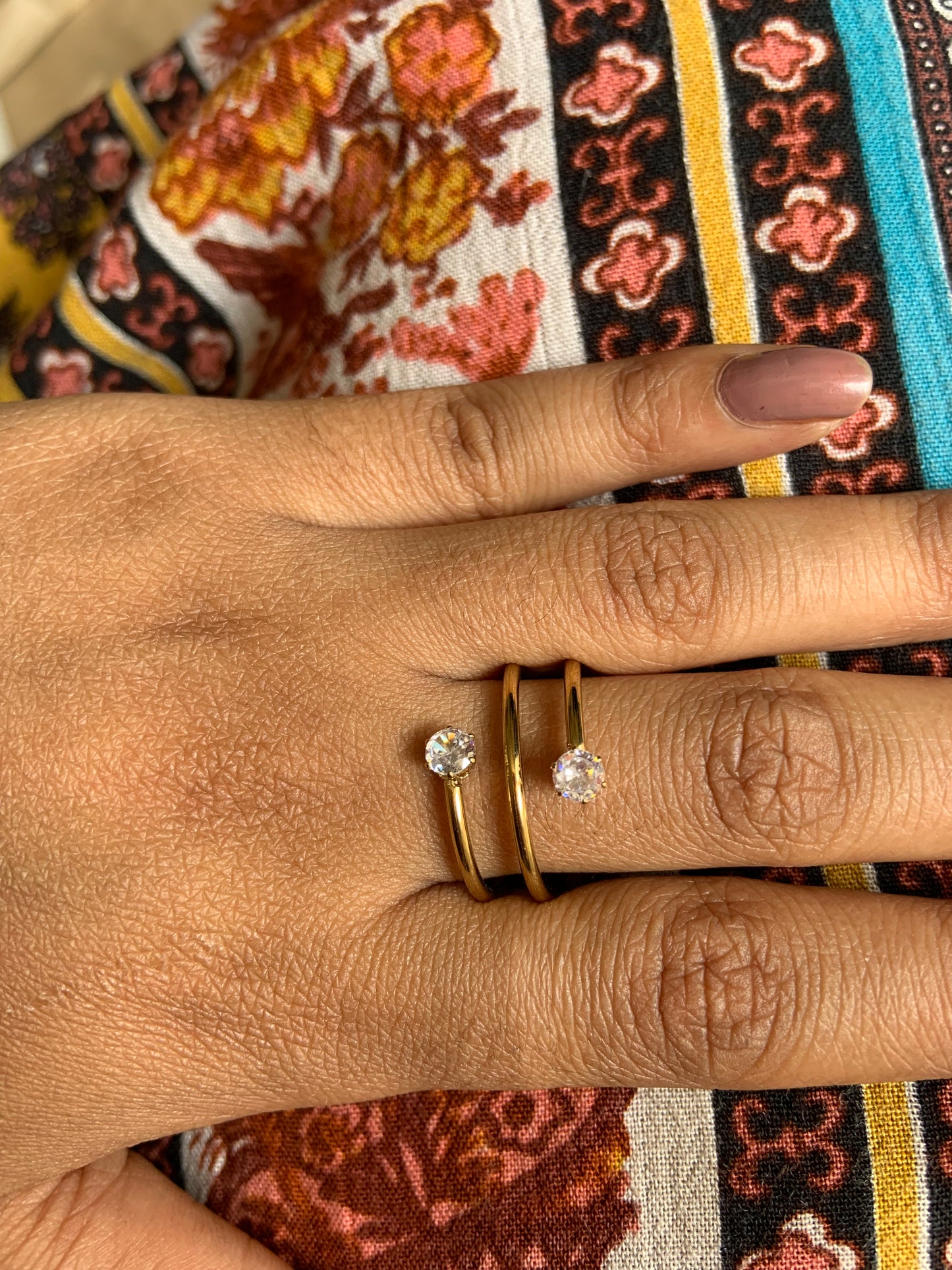 Spiral Rings With Dual Crystal