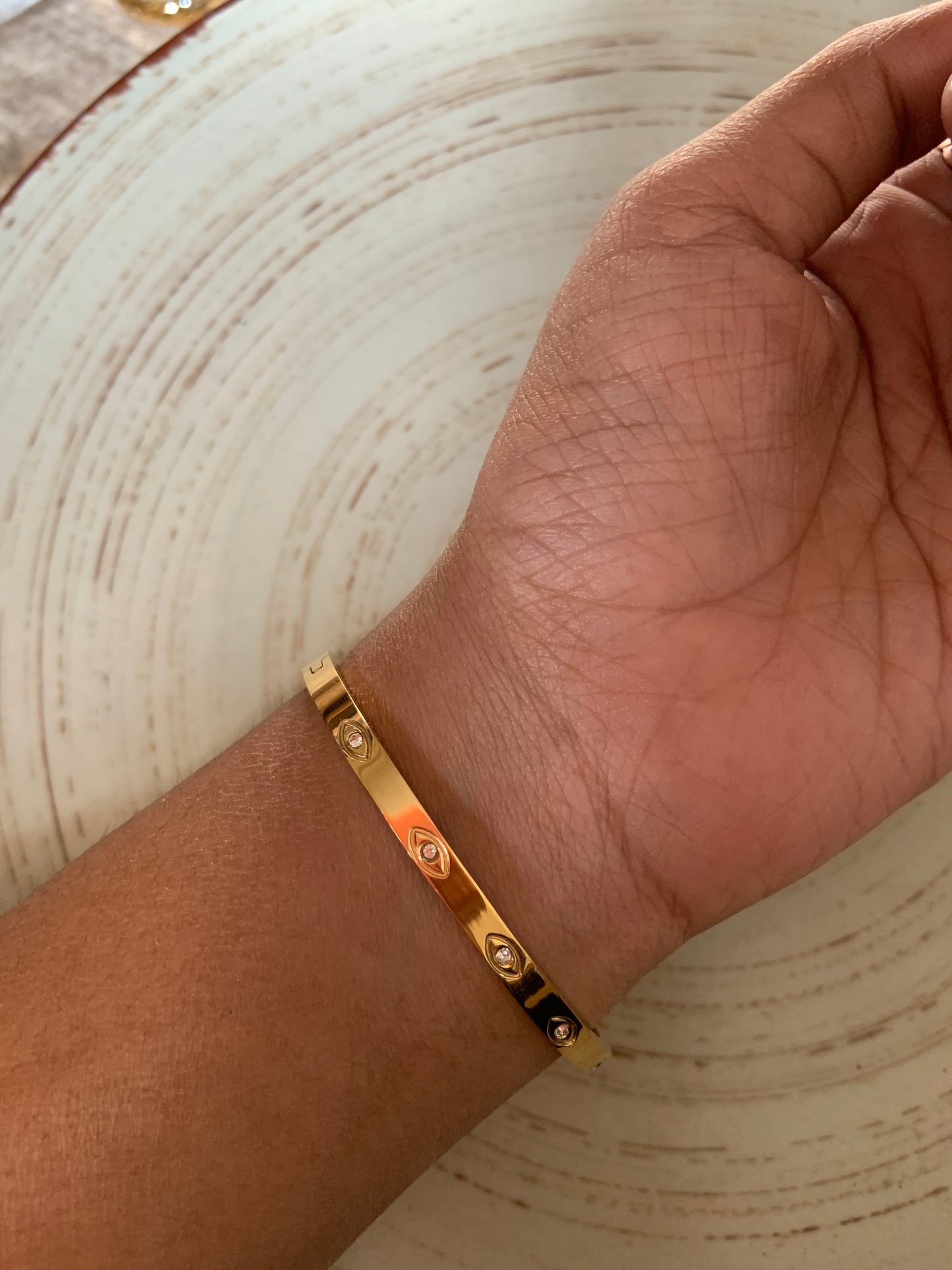 Eye With Zircon Mini Cuff