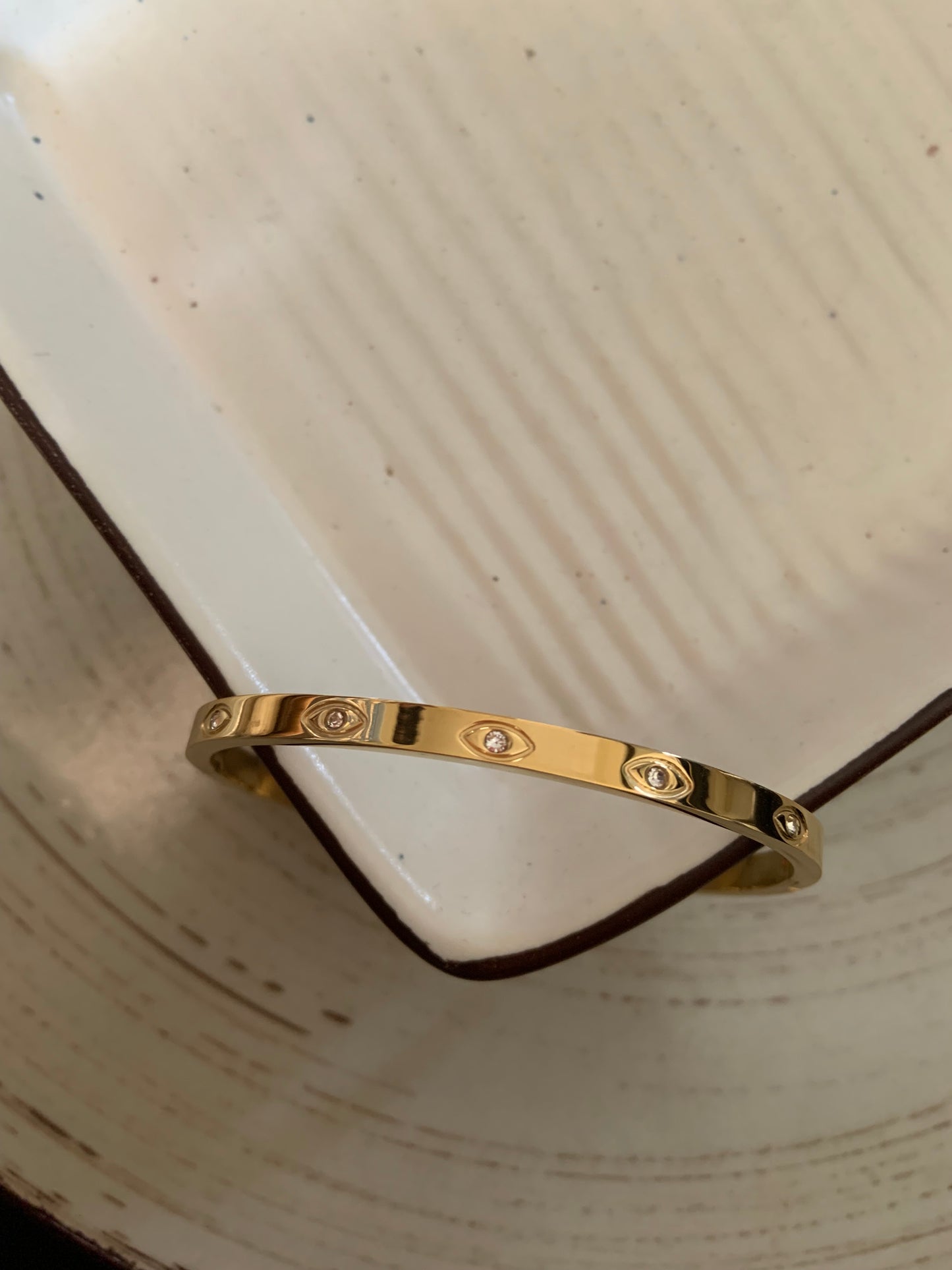 Eye With Zircon Mini Cuff