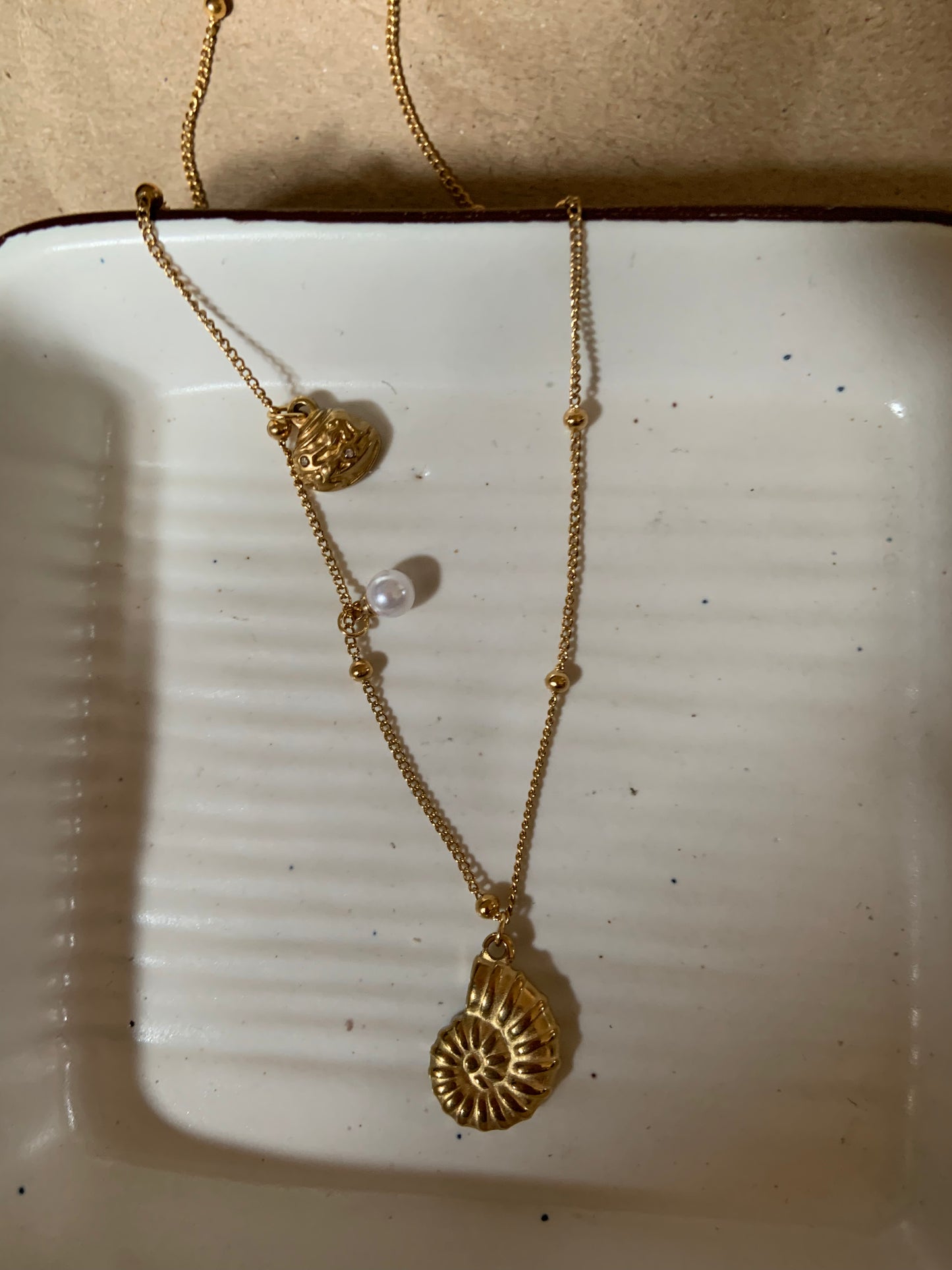 Pearl Oyster & Fead Necklace