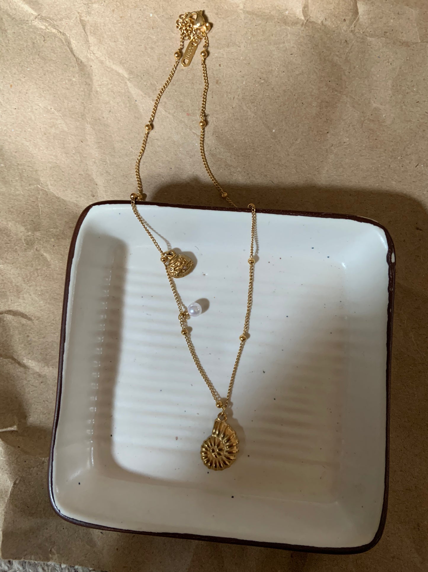 Pearl Oyster & Fead Necklace
