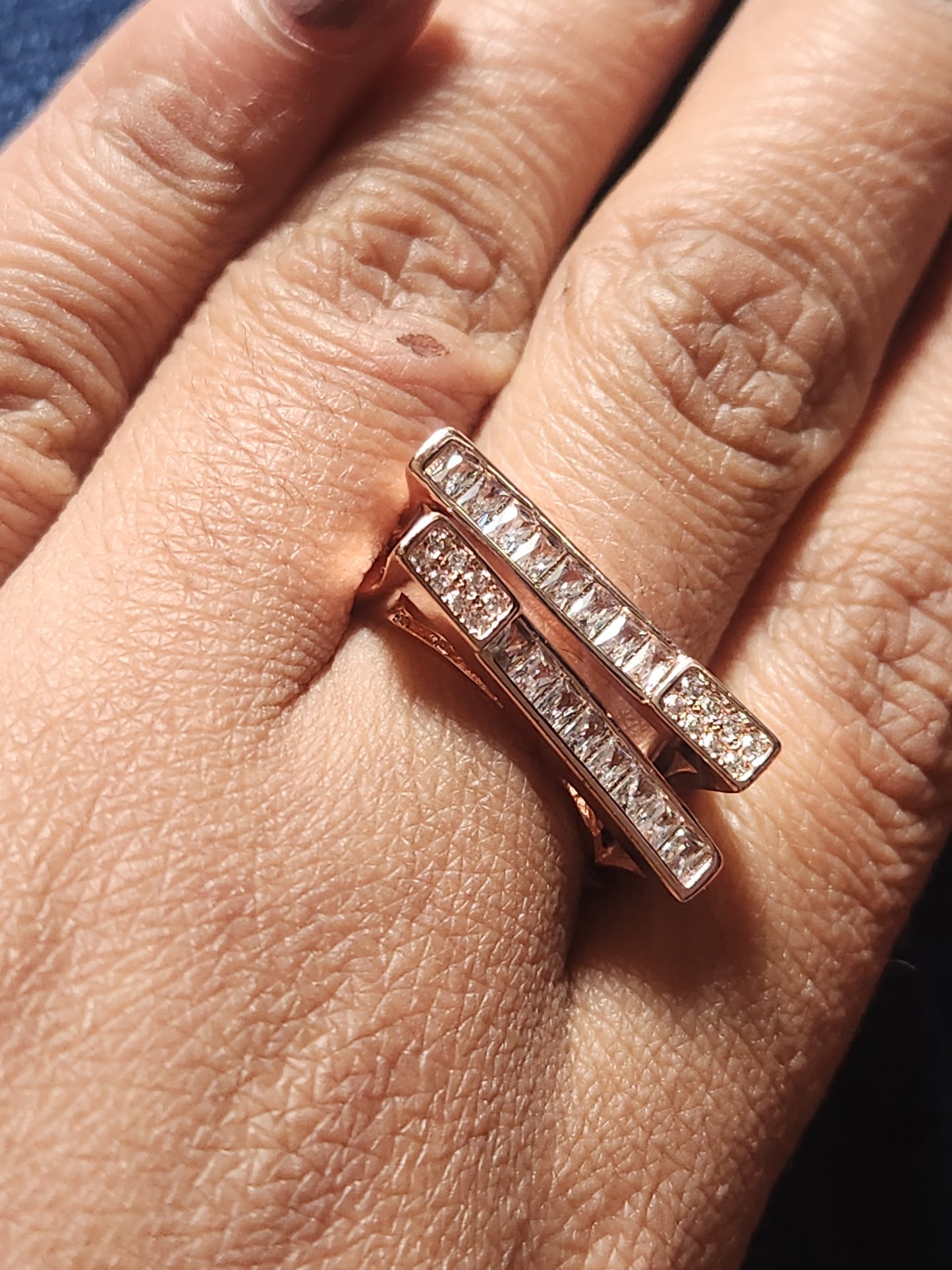 Two Way Zircon Band Ring
