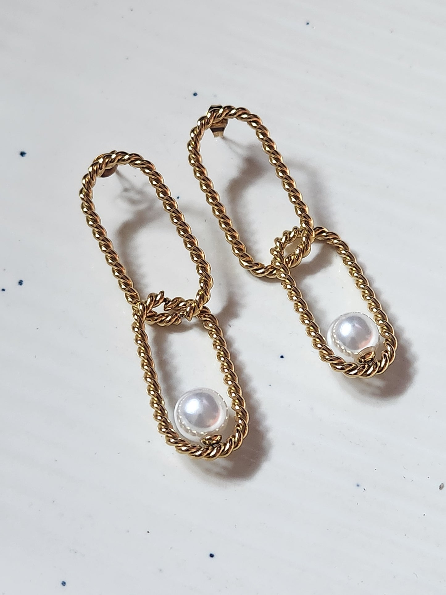 Rope Pearls Danglers