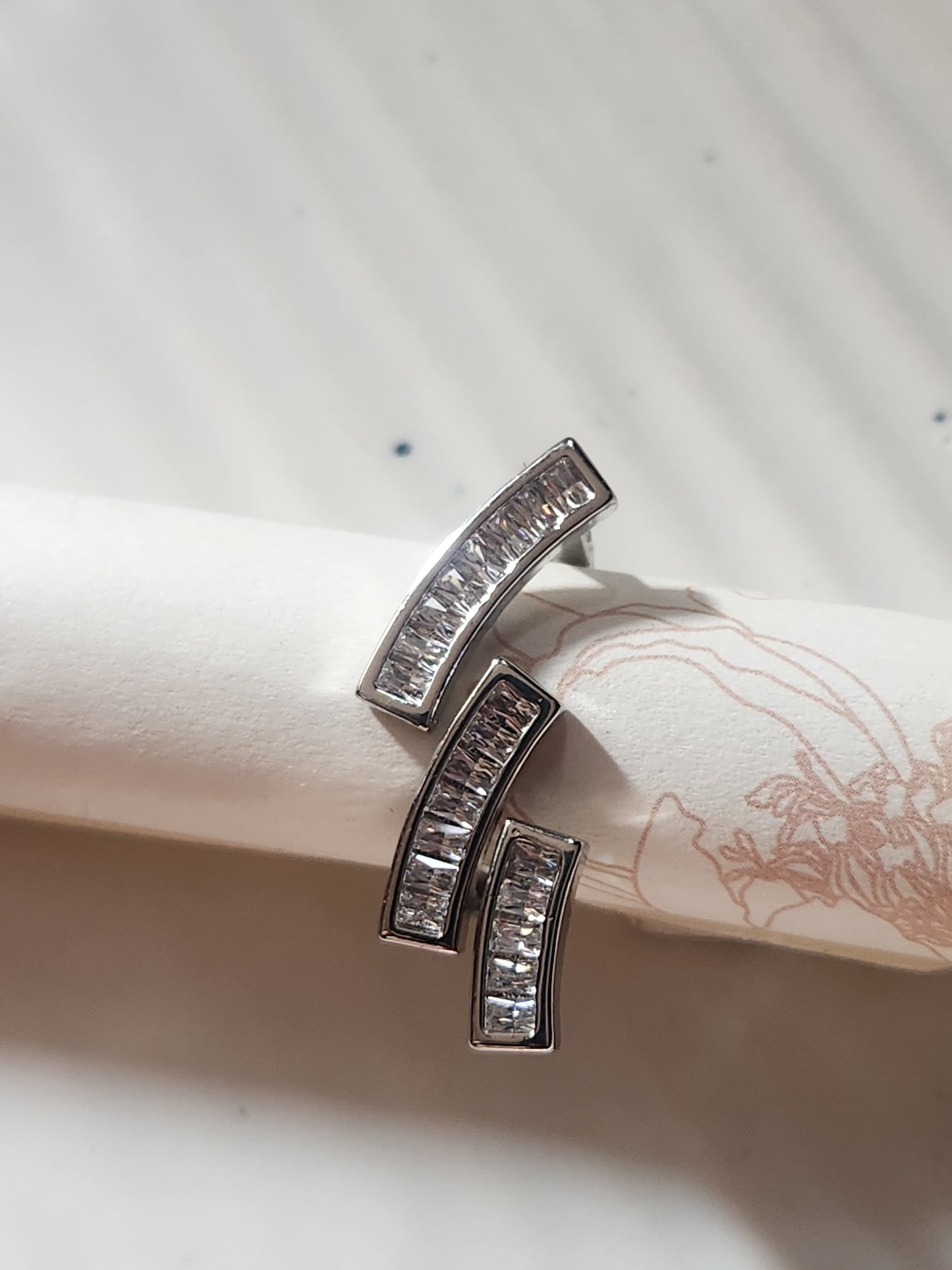 Three Layer Crystal Rings