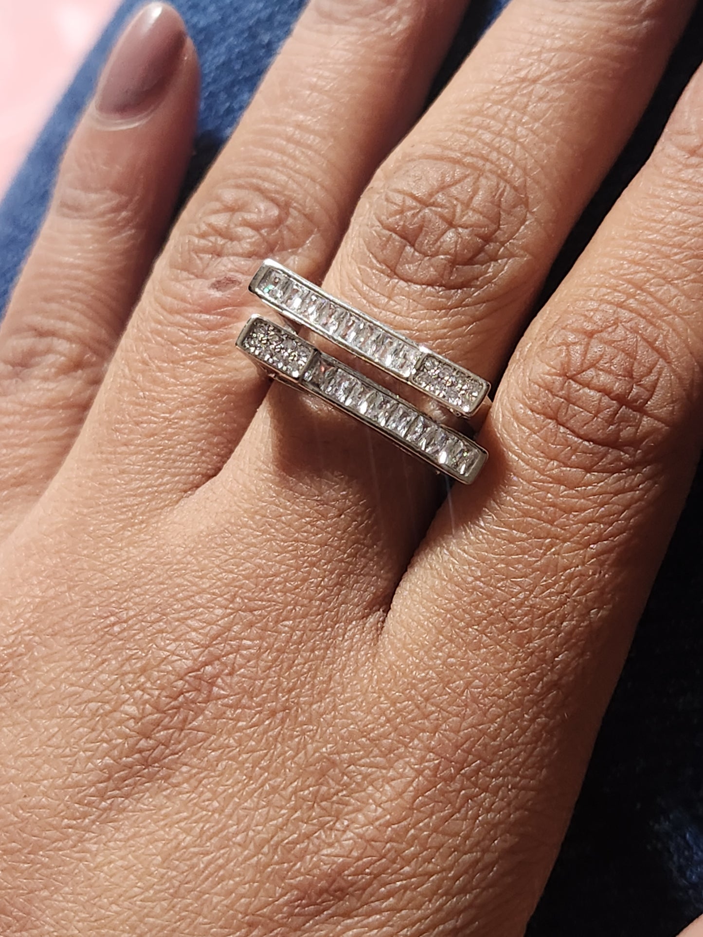 Duo Multi Size Crystal Rings