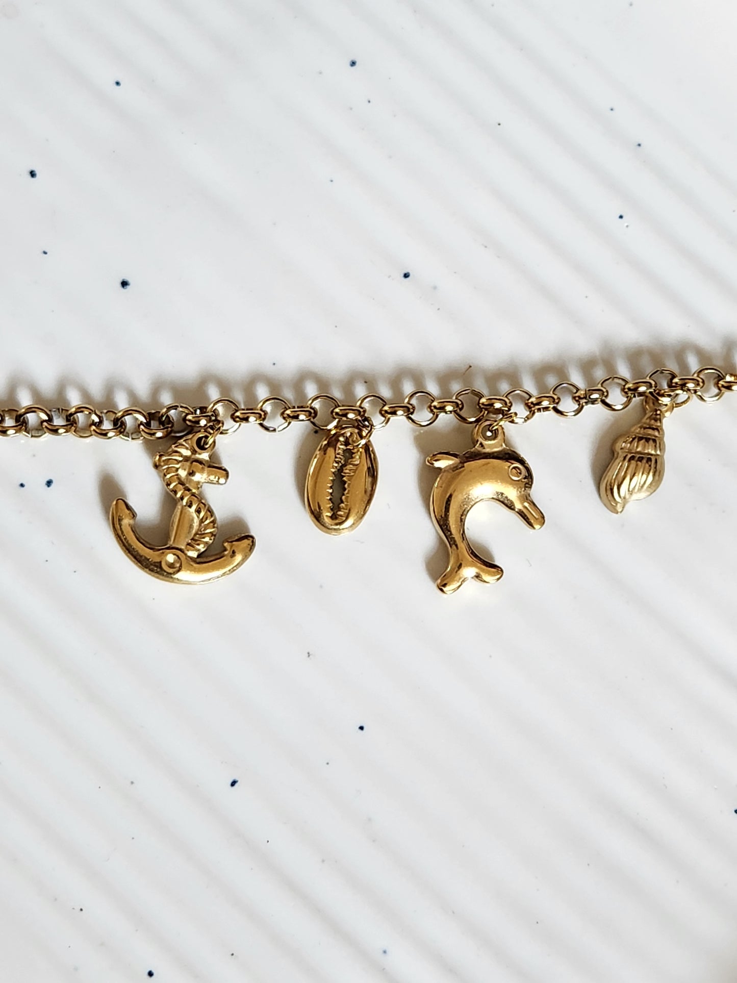 Dolphin Sea Shellship Charm bracelet