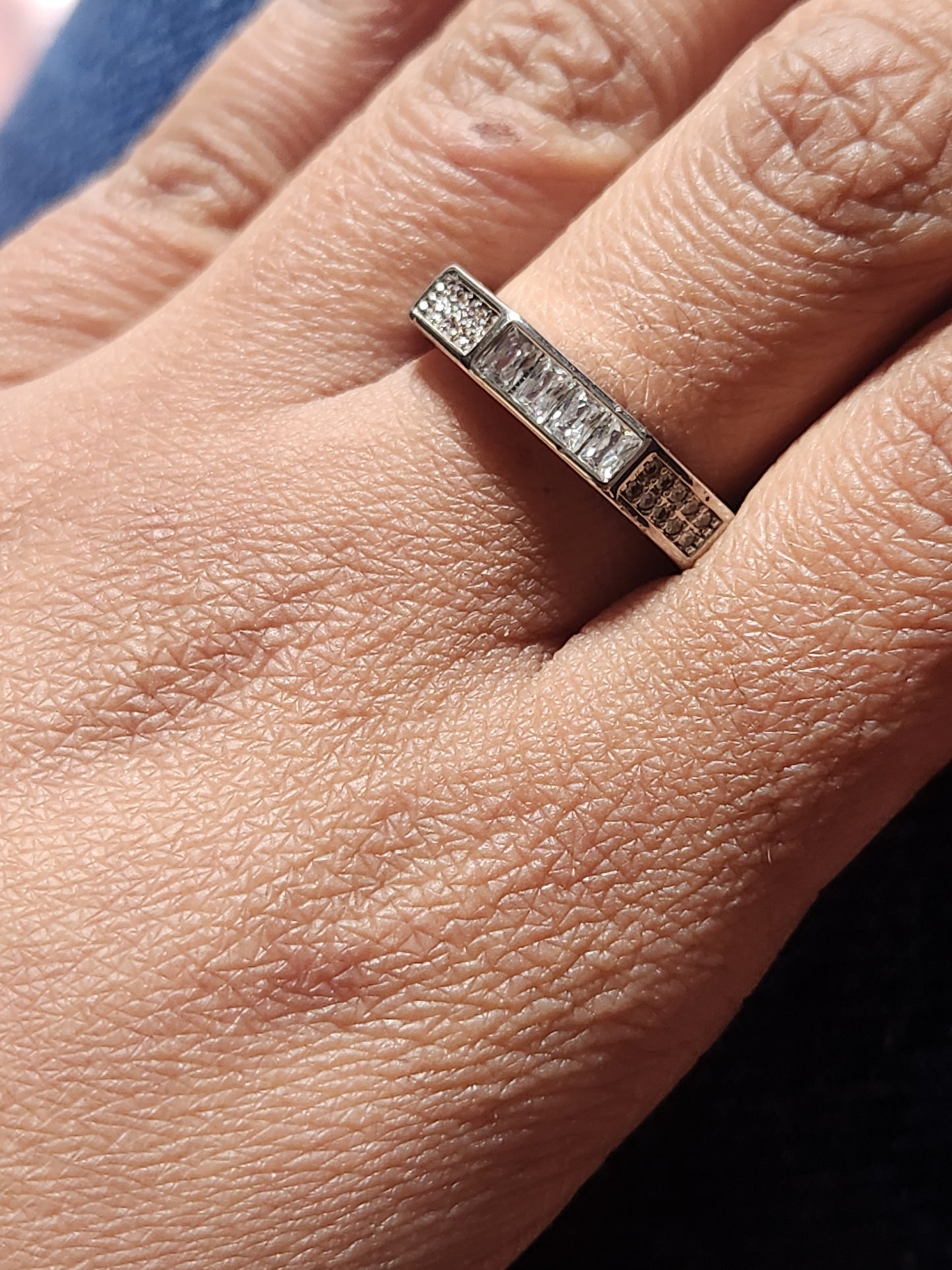 Multi Size Crystal Band Rings