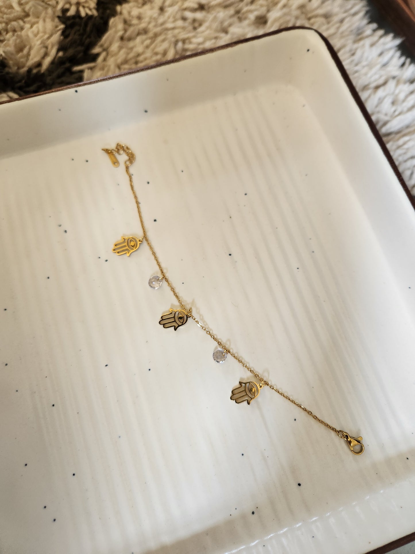 Hamza Crystal Bracelet