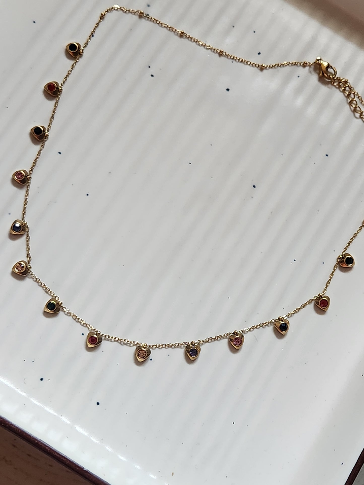 Little Heart Necklace Multi Color