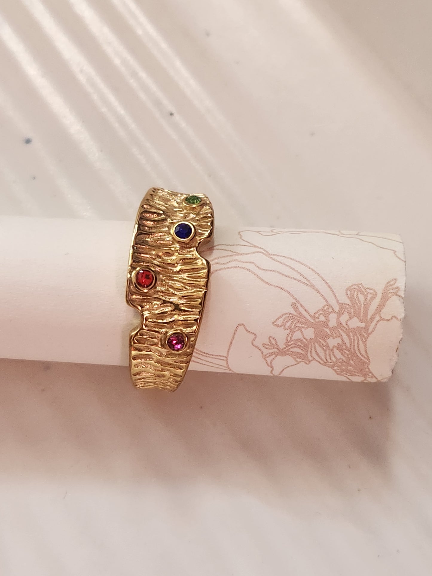 Multi Zircon Thumb Rings