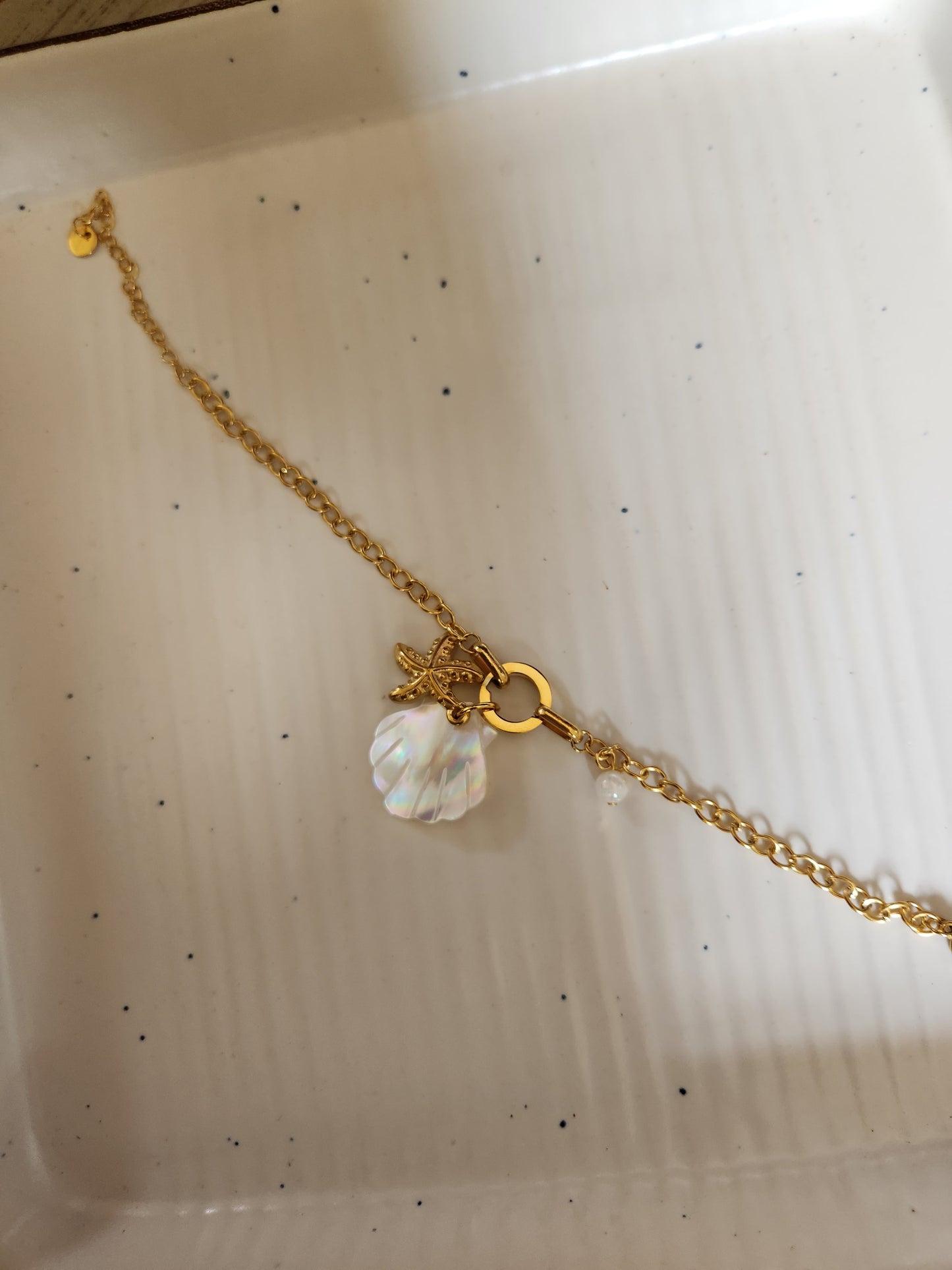 Oyster Pearl Star Fish Bracelet
