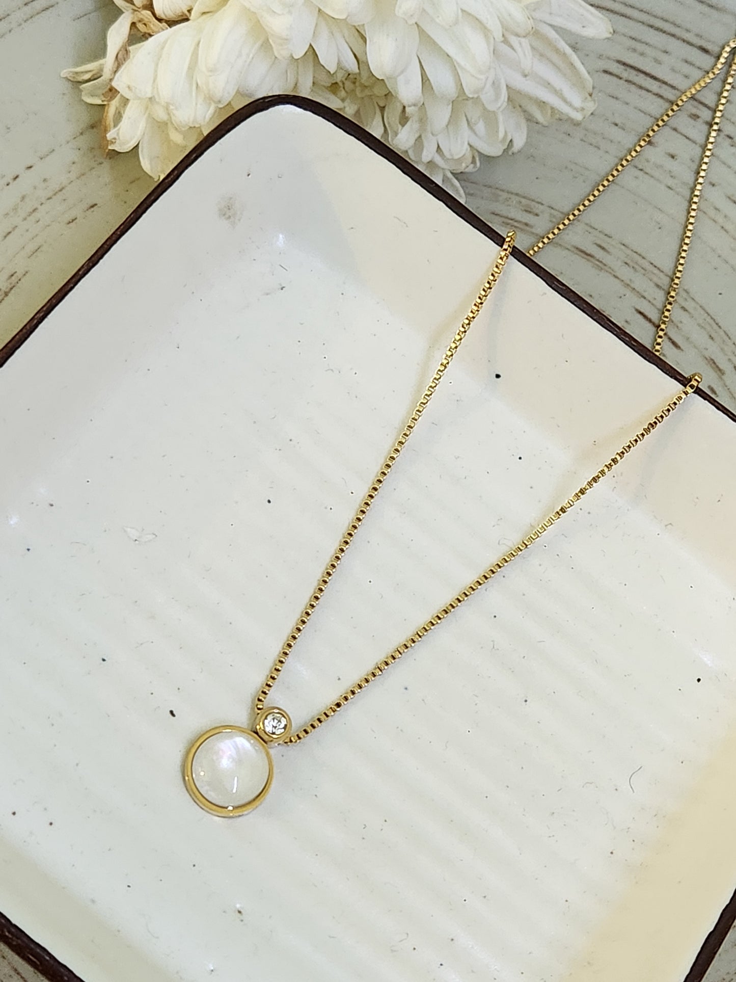 Pearl Zircon Medley Necklace