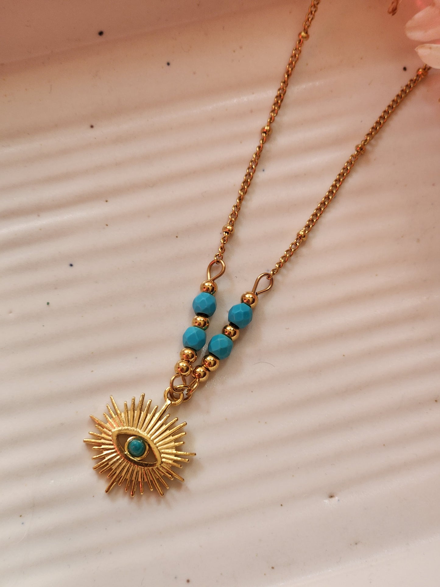 Majestic Eye Necklace With Turkish Beads