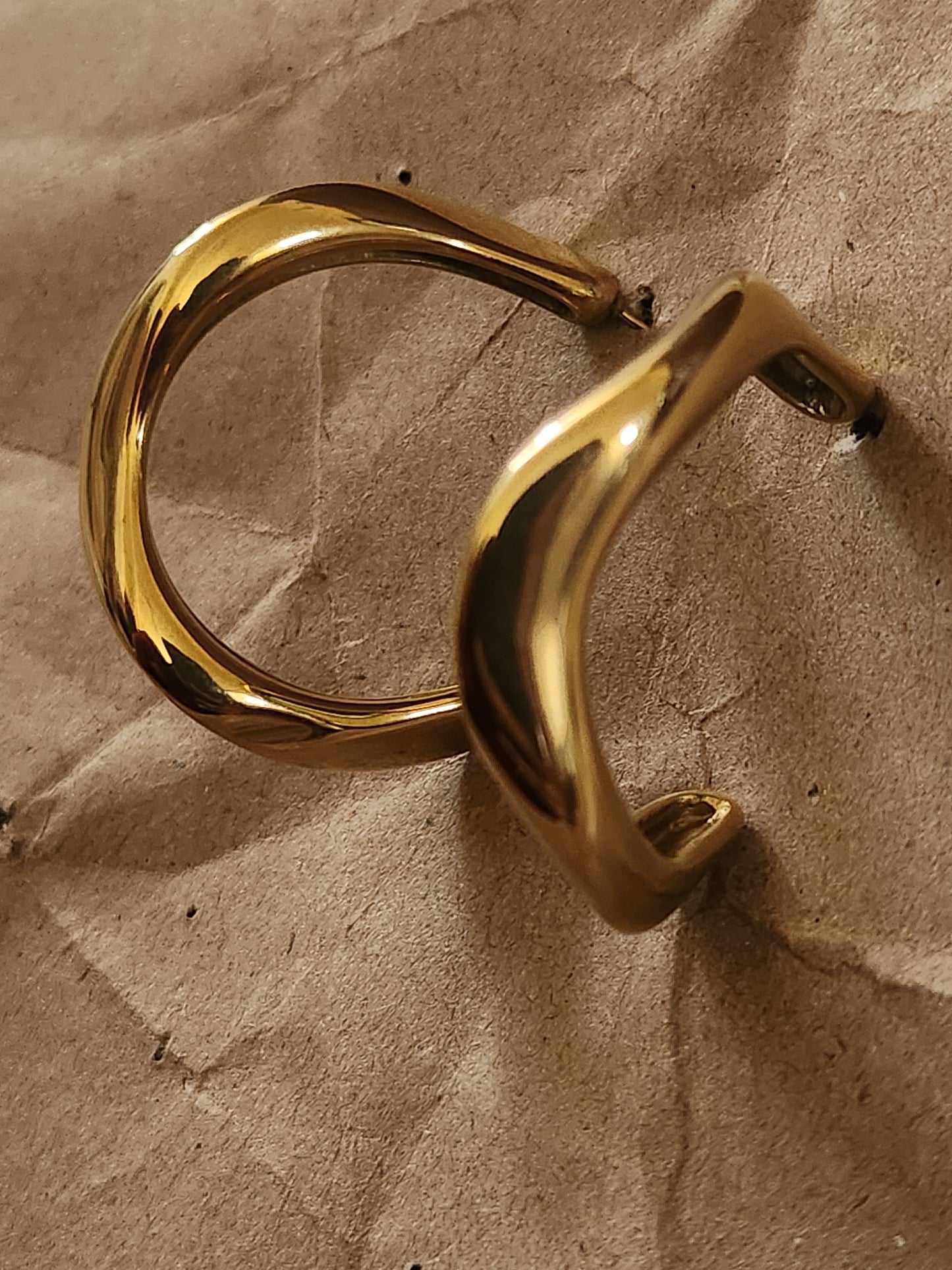 Twisted Solid Statement Hoops