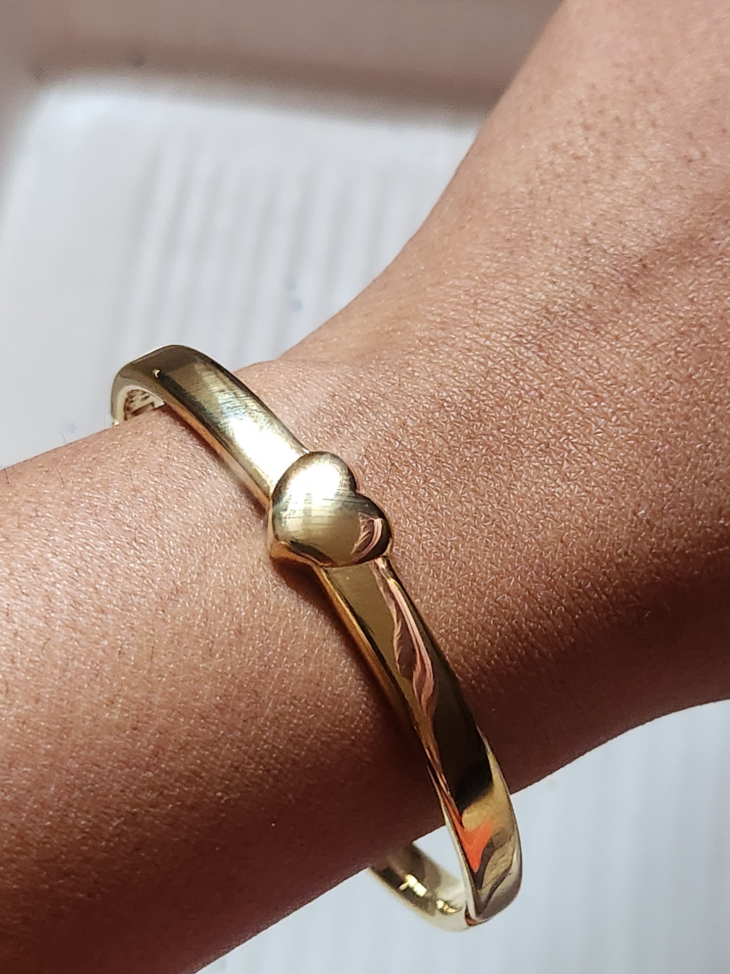 Cute Heart Bangle Cuff