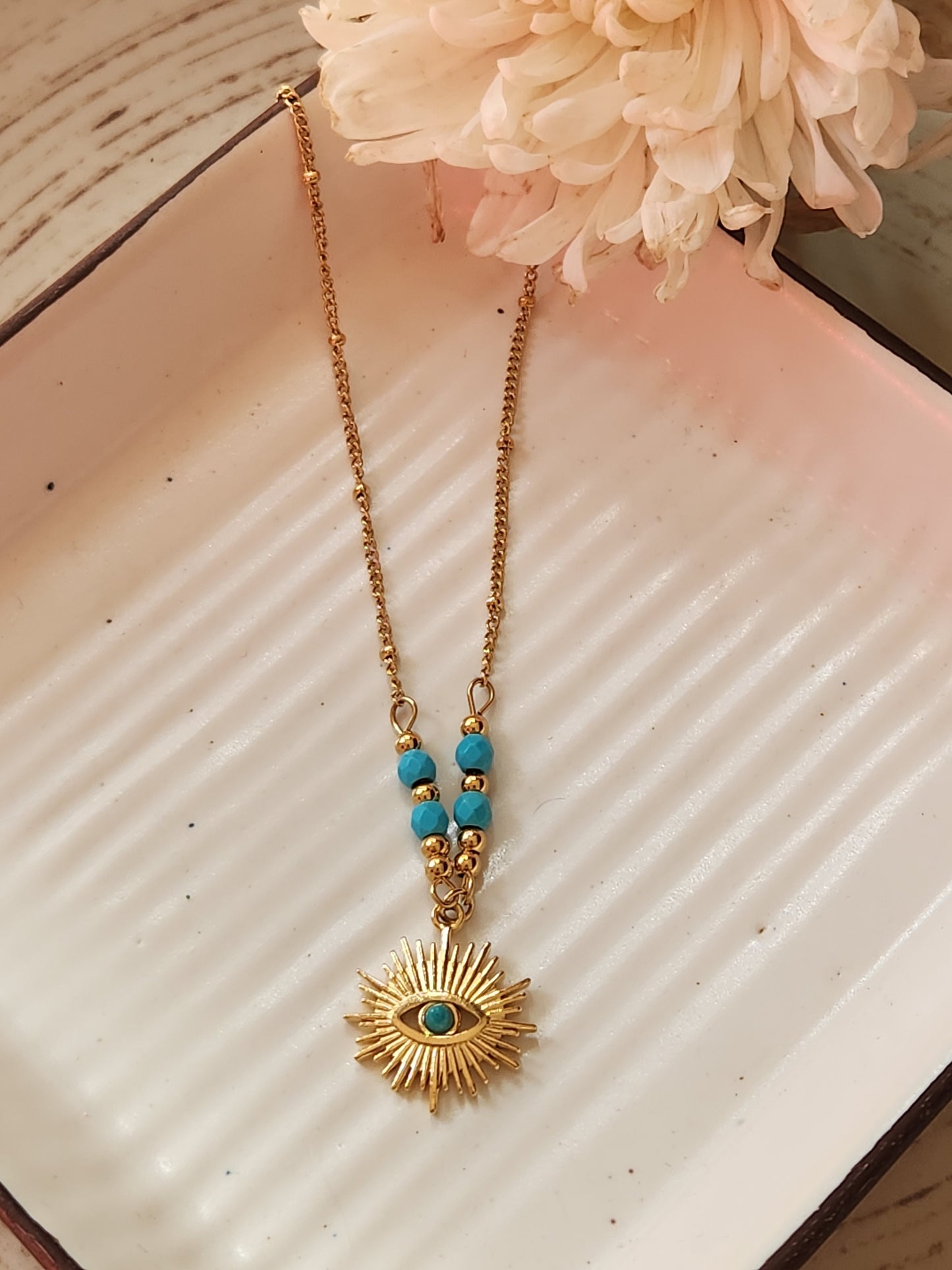 Majestic Eye Necklace With Turkish Beads