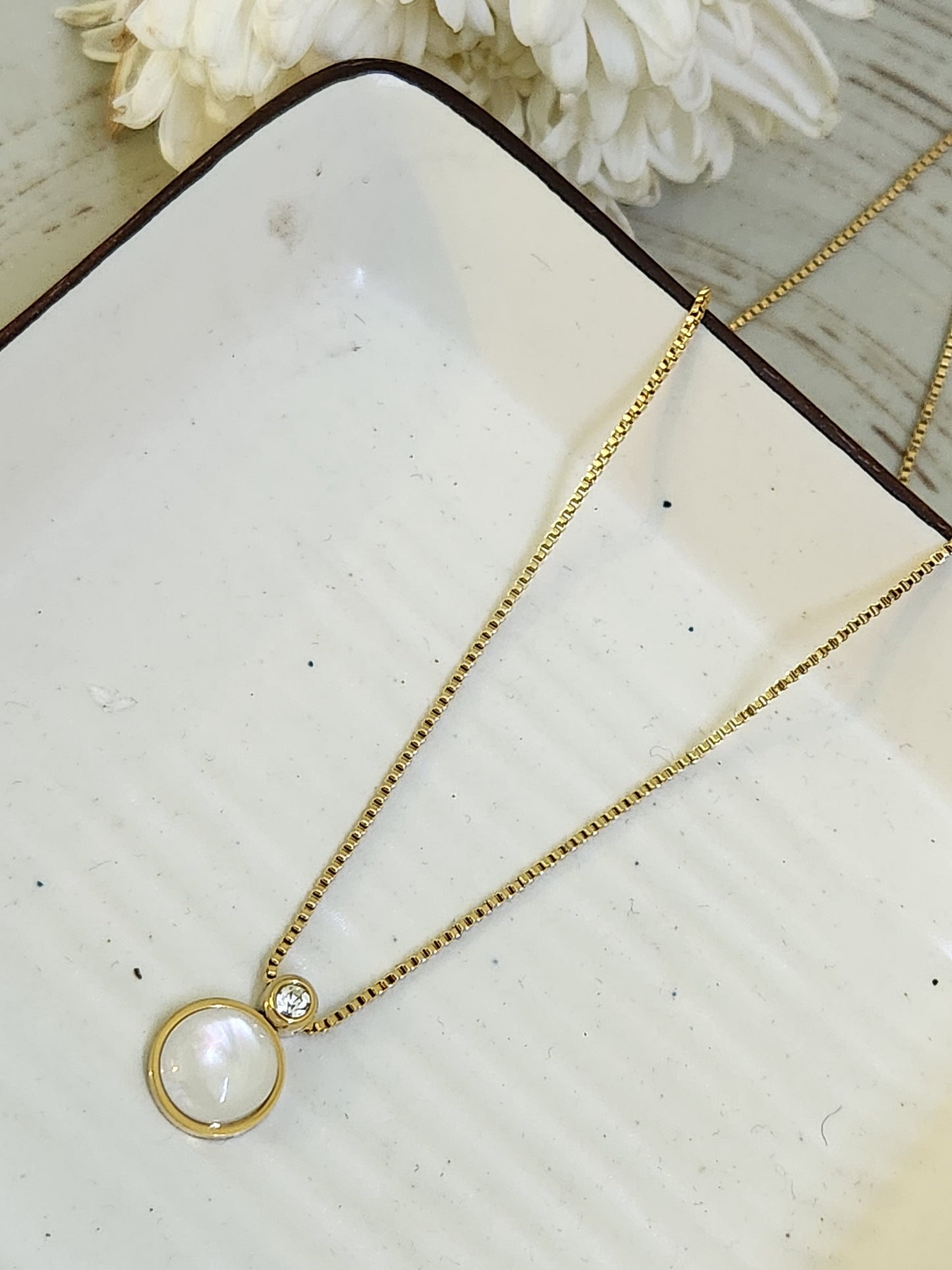 Pearl Zircon Medley Necklace