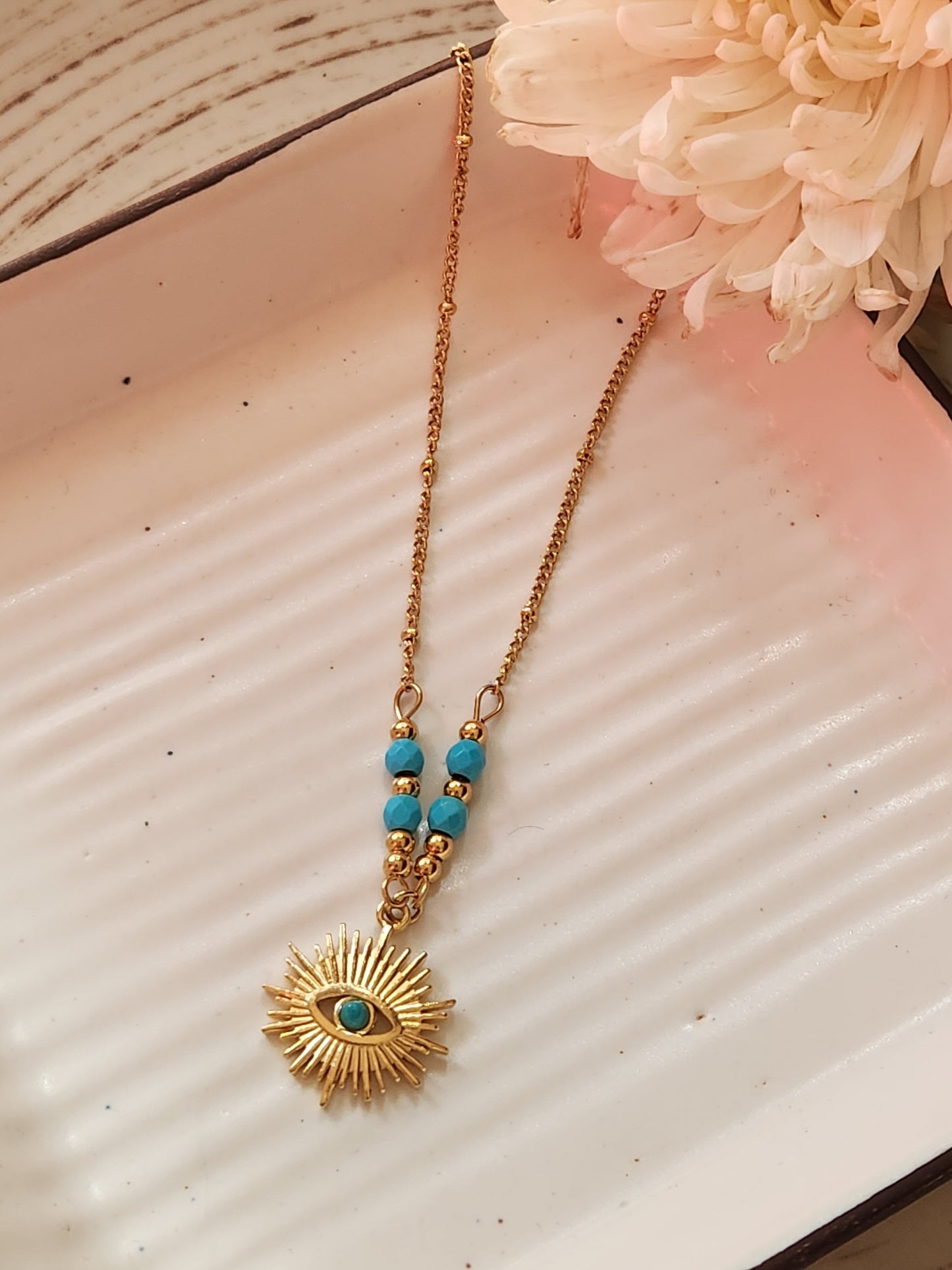 Majestic Eye Necklace With Turkish Beads