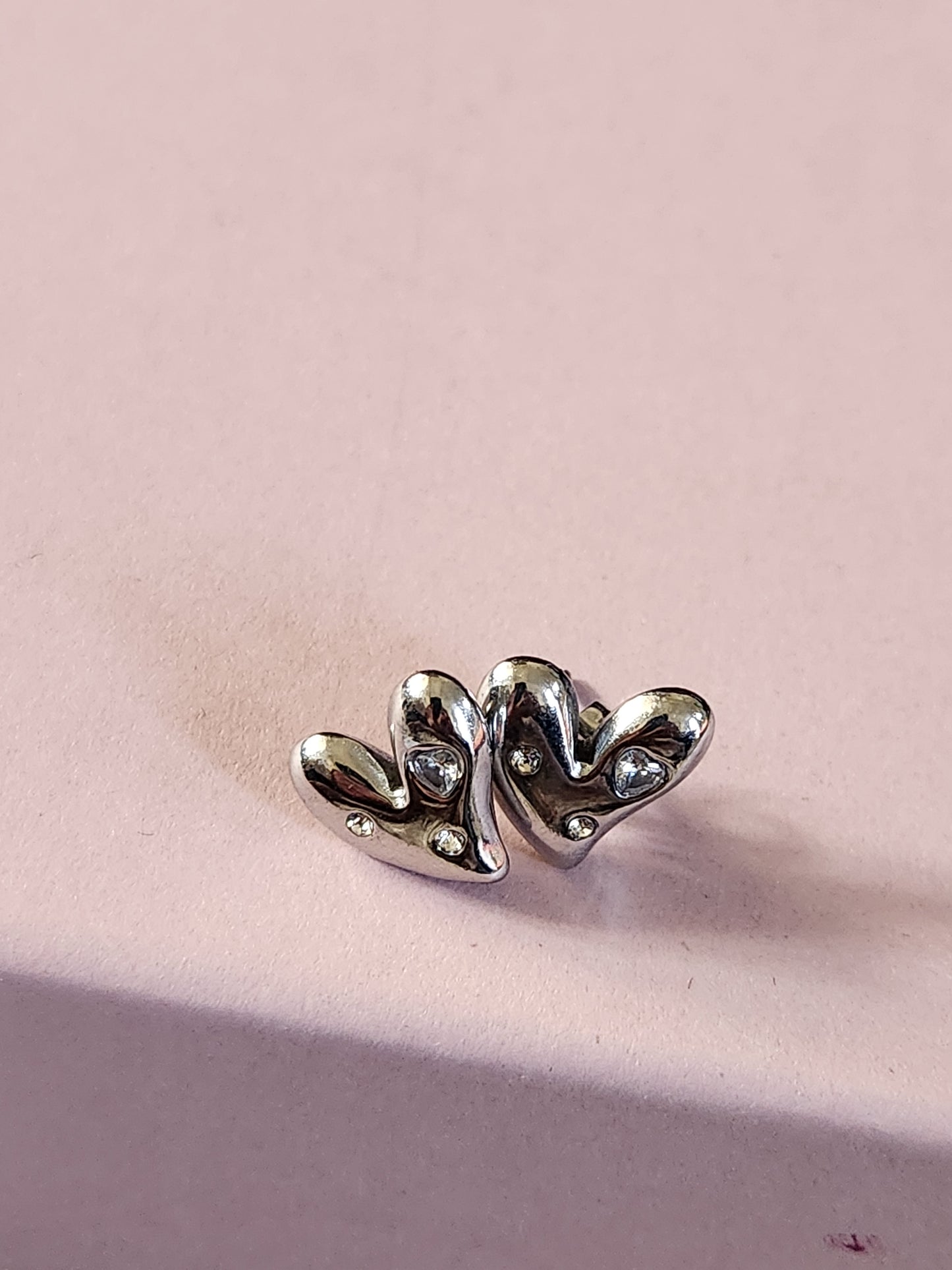 Mini Silver Heart With Zircon