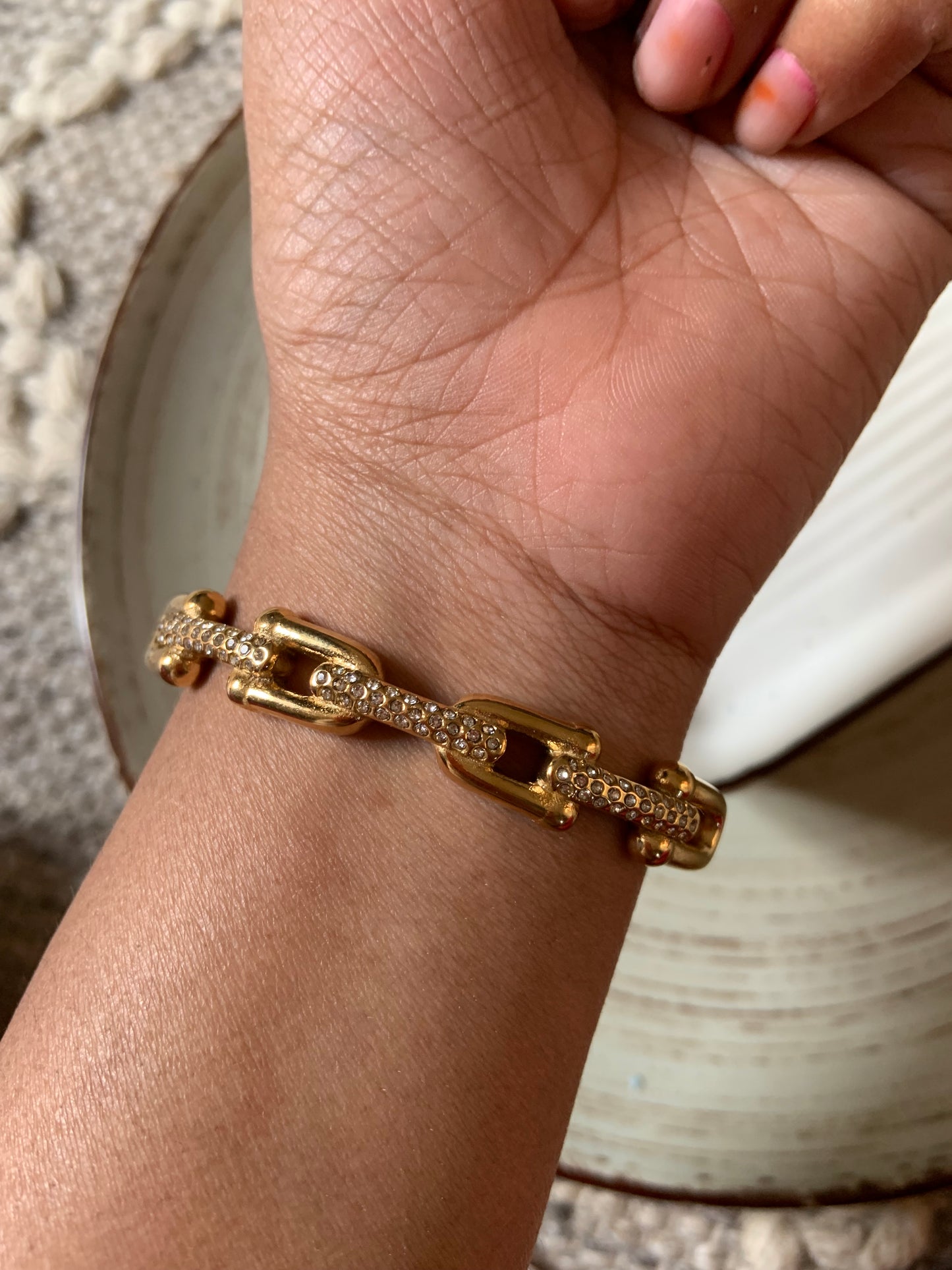 Chain Cuff With Zircon