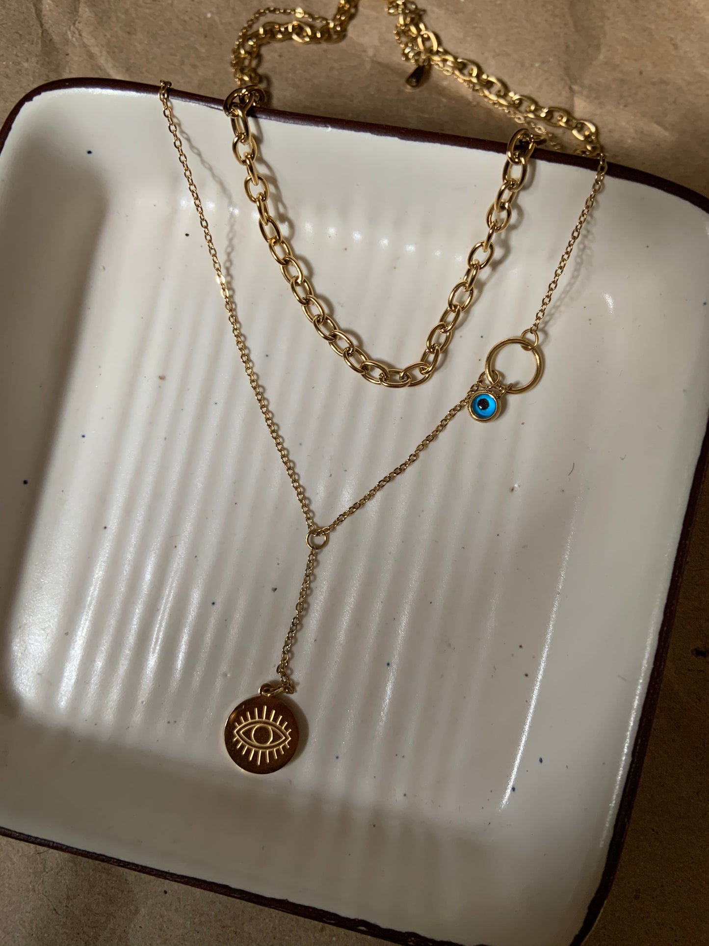 Evil Eye Multi Crystal Necklace