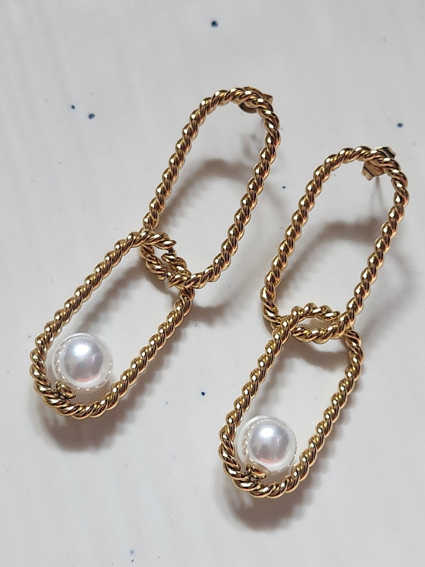 Rope Pearls Danglers