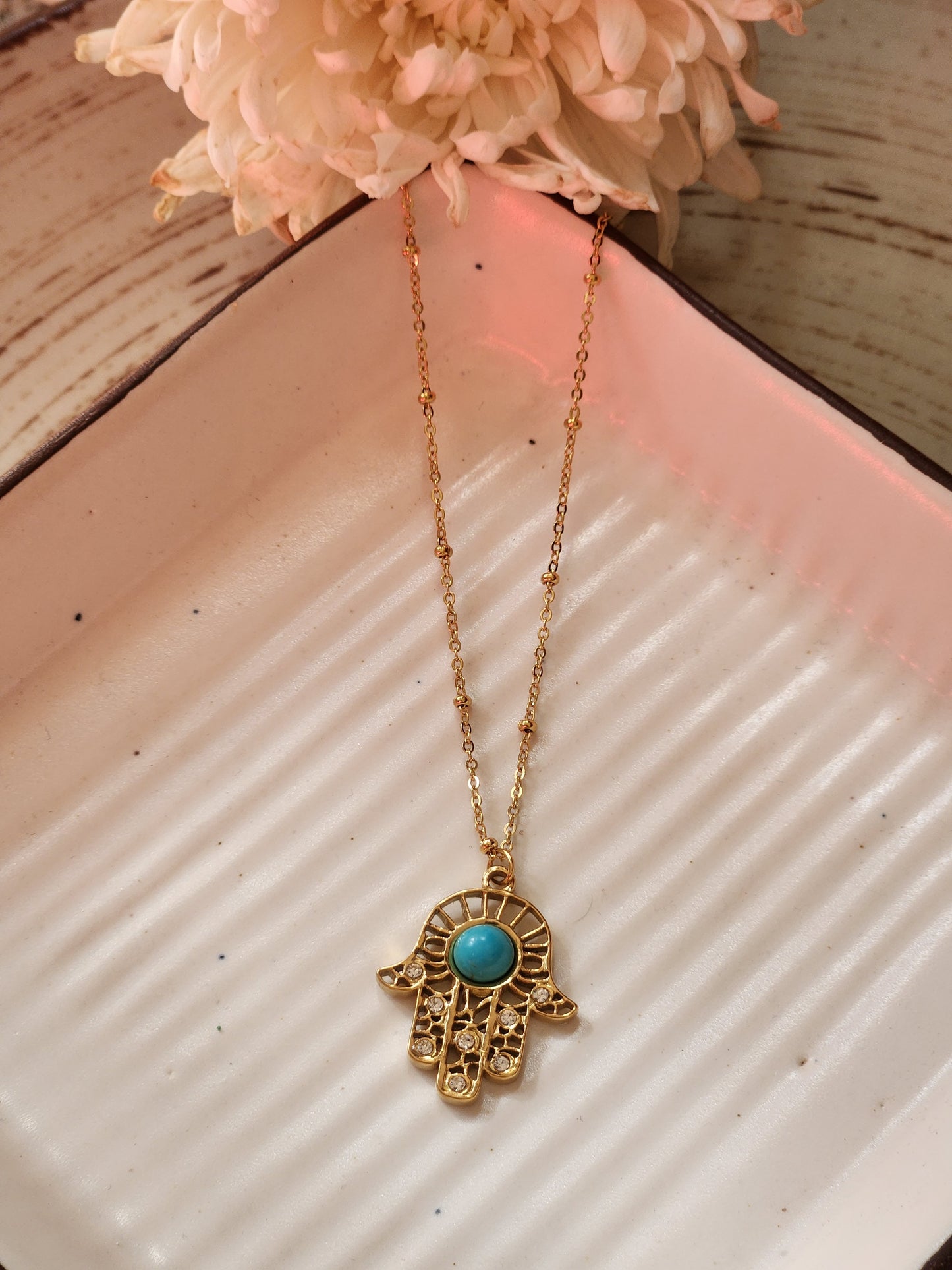Hamsa With & turkish Necklace