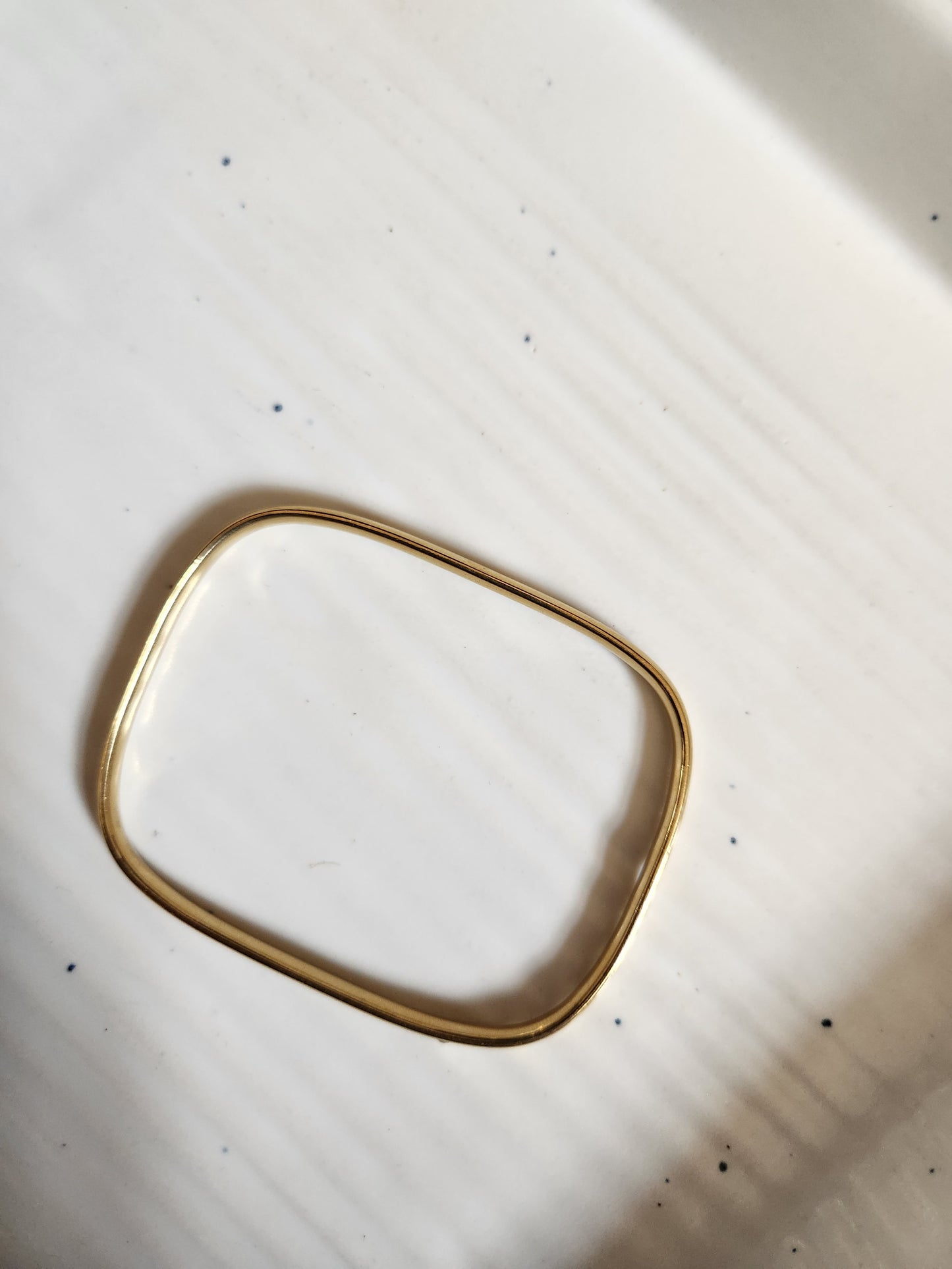 Square Bangle With Zircon