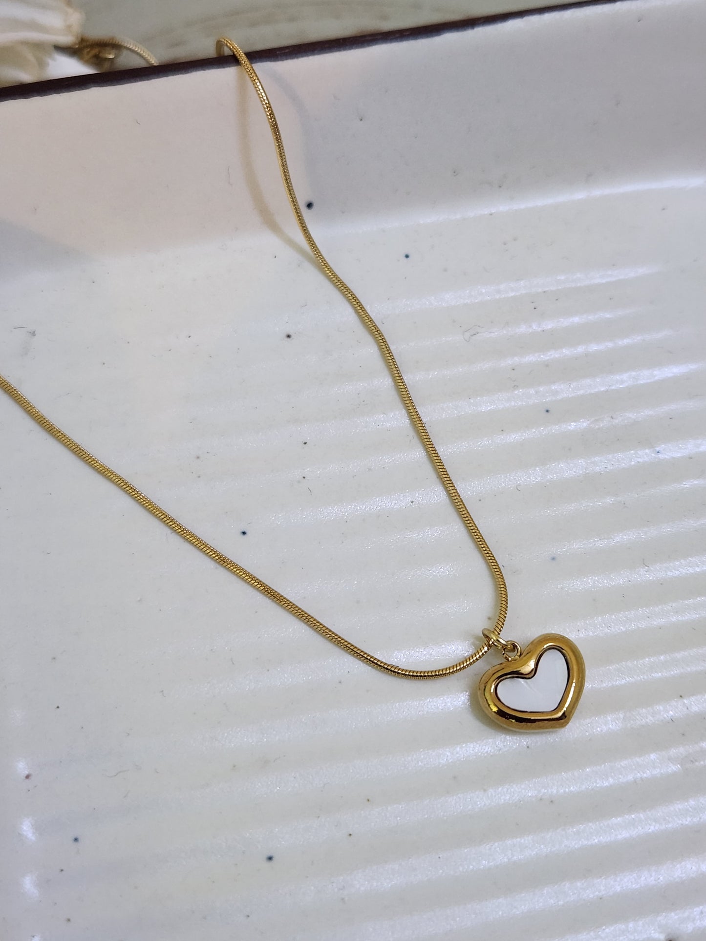 Little Heart Necklace With Pearl