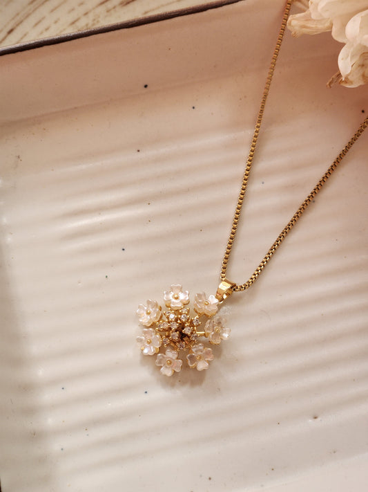 Multi Flower Zircon Necklace