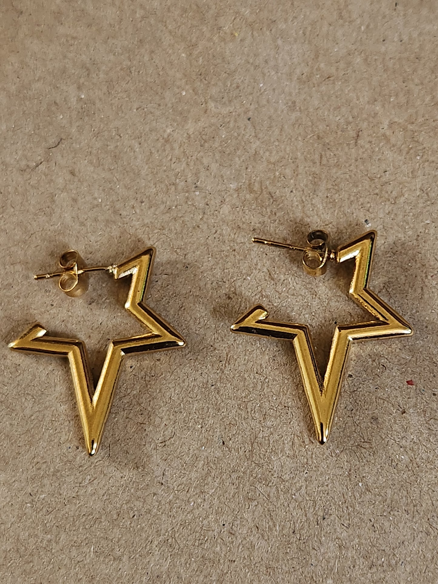 Star Mini Hoops Gold