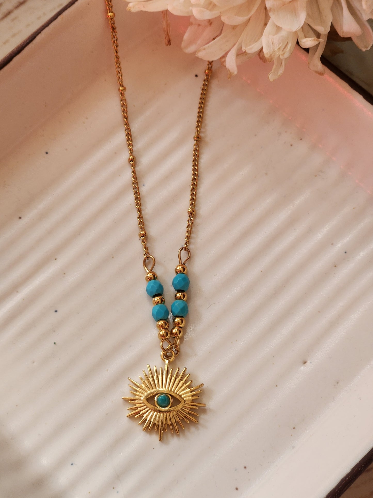 Majestic Eye Necklace With Turkish Beads