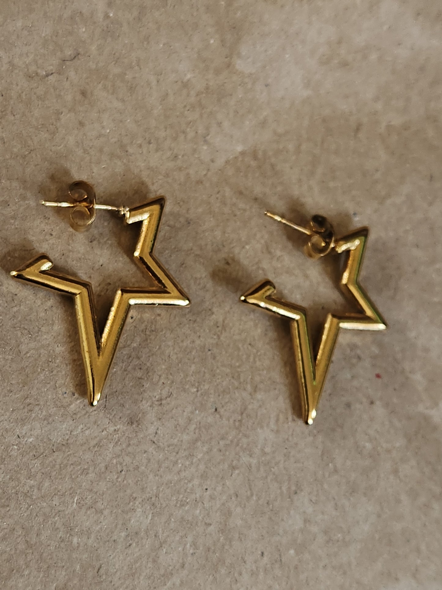 Star Mini Hoops Gold