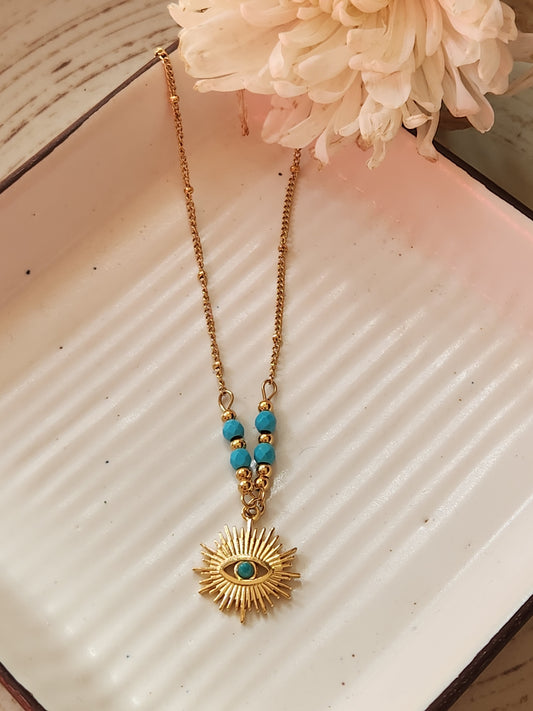 Majestic Eye Necklace With Turkish Beads