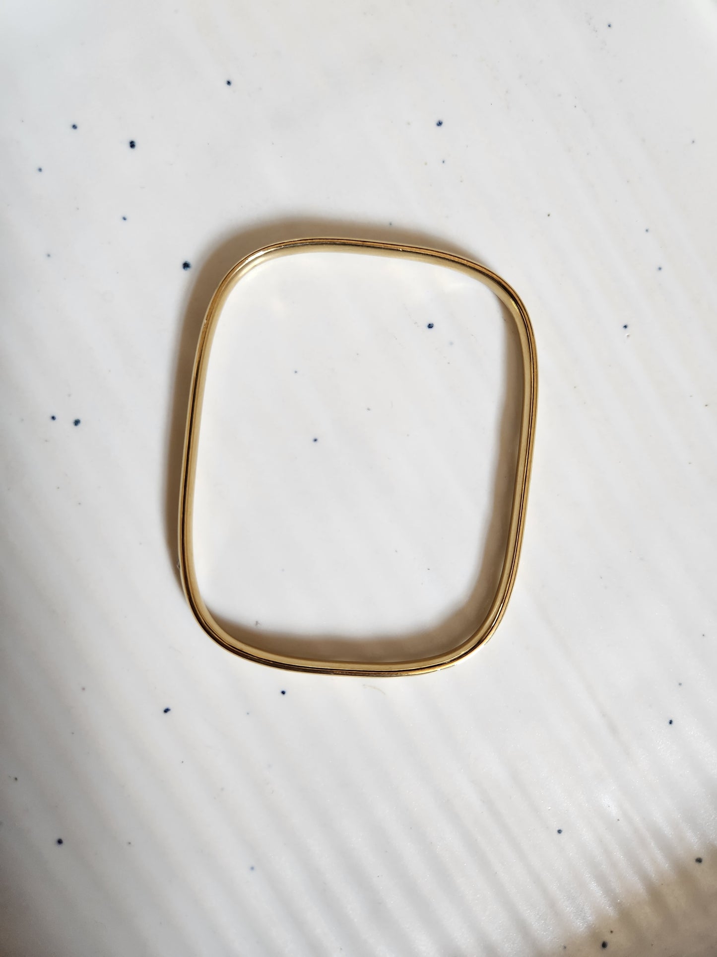 Square Bangle With Zircon