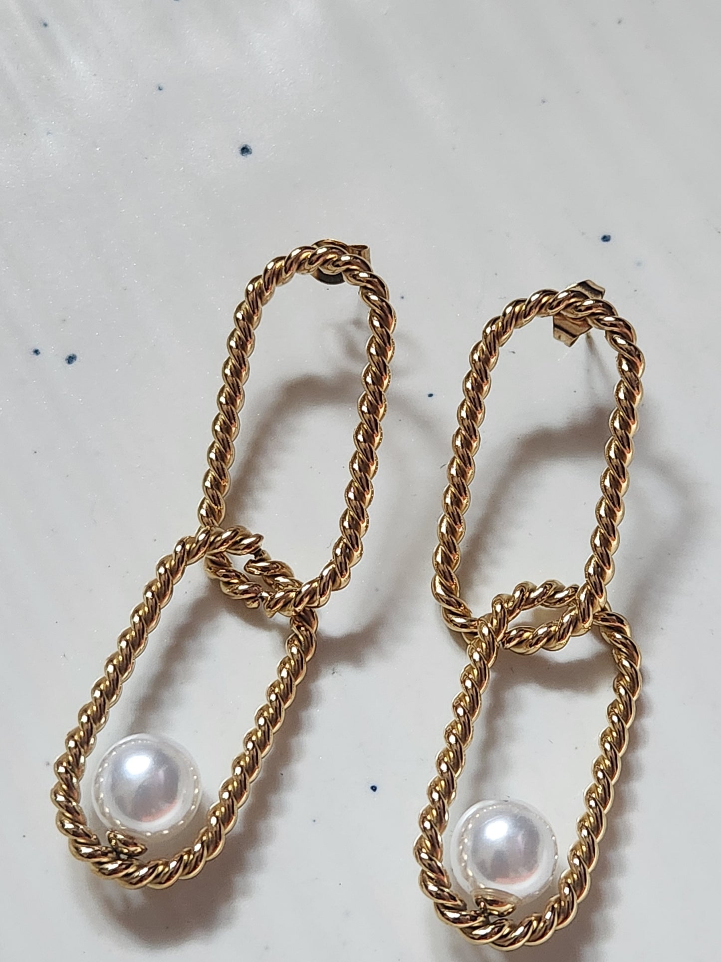 Rope Pearls Danglers