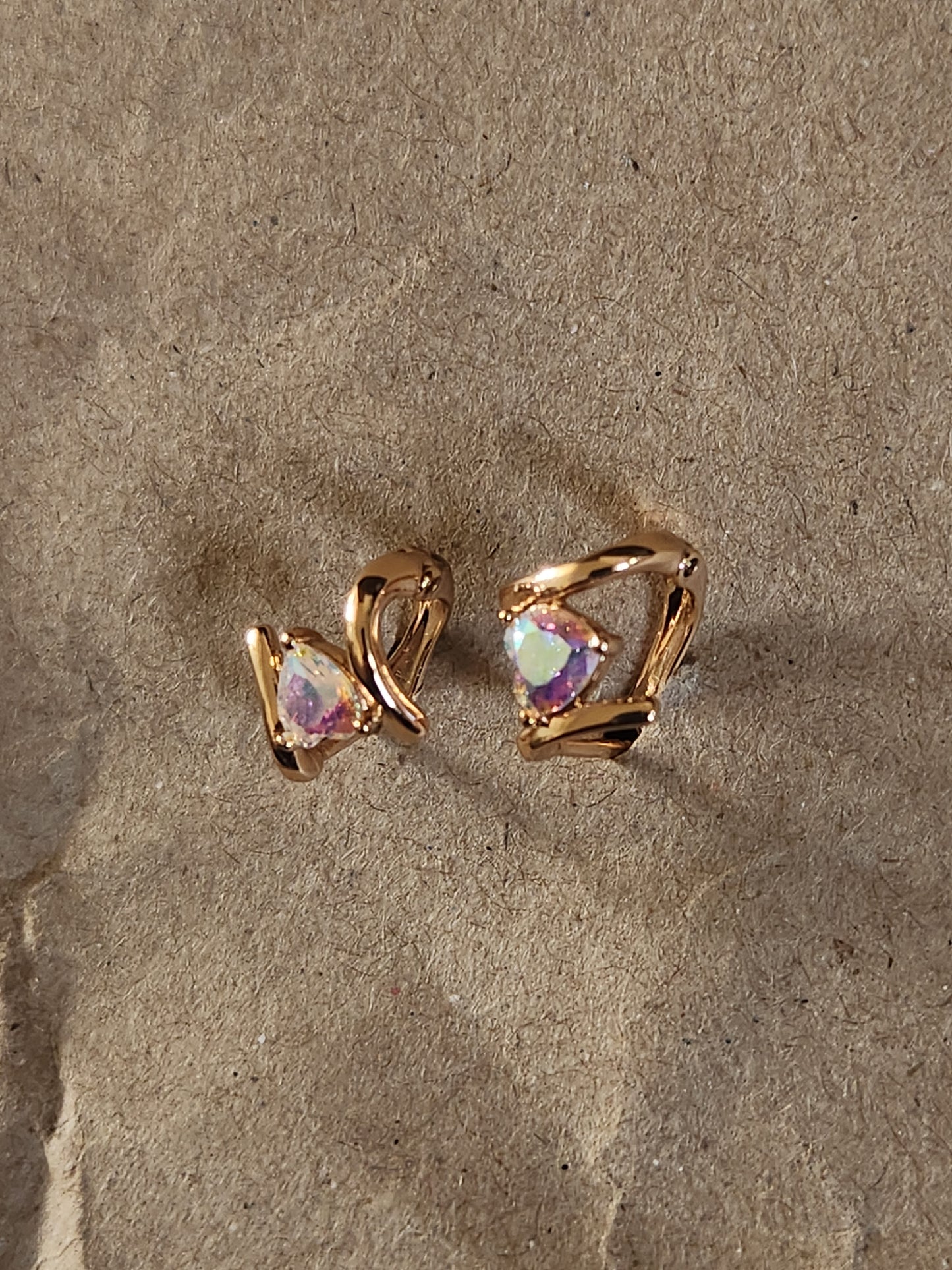 Multi Color Small Heart Earrings