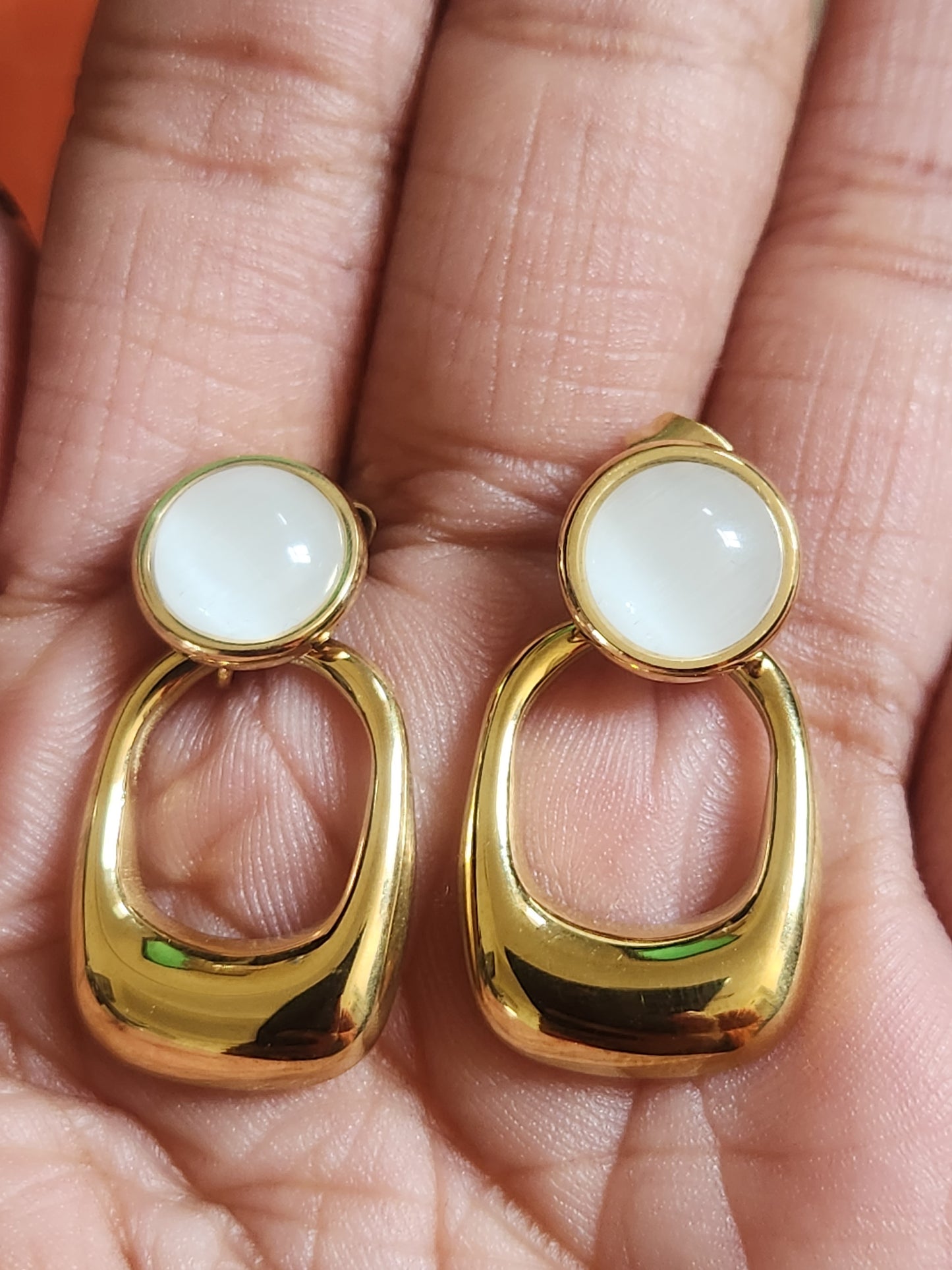 Pearl Square Earrings
