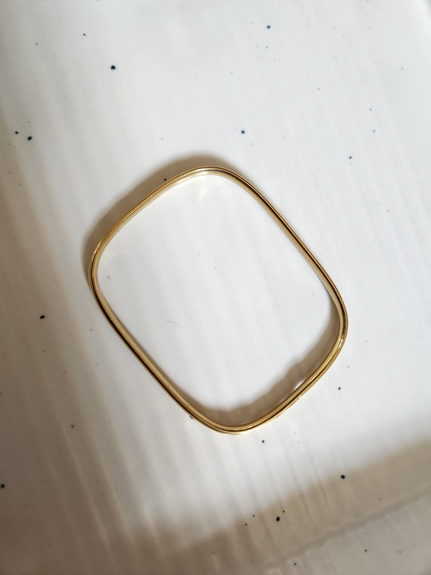 Square Bangle With Zircon